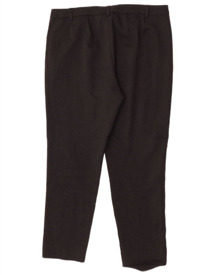 Calça feminina Marks & Spencer Slim Suit Reino Unido 12 Médio W32 L25 Preta
