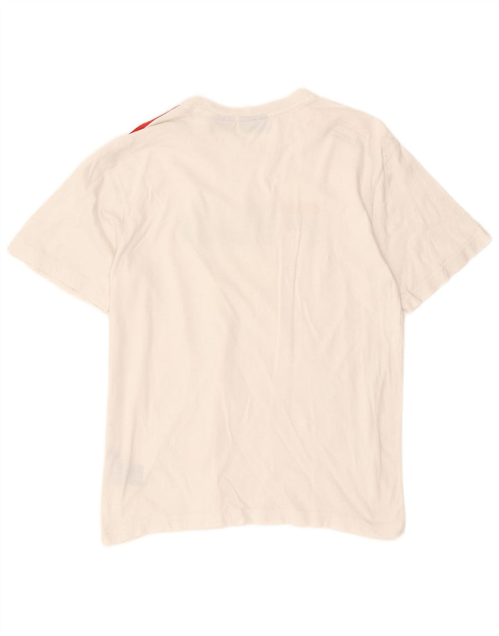 Fila Mens Graphic T-Shirt Top Small White Cotton