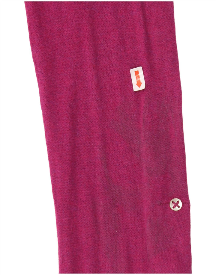 Suéter cardigã feminino WHITE STUFF UK 8 pequeno algodão rosa