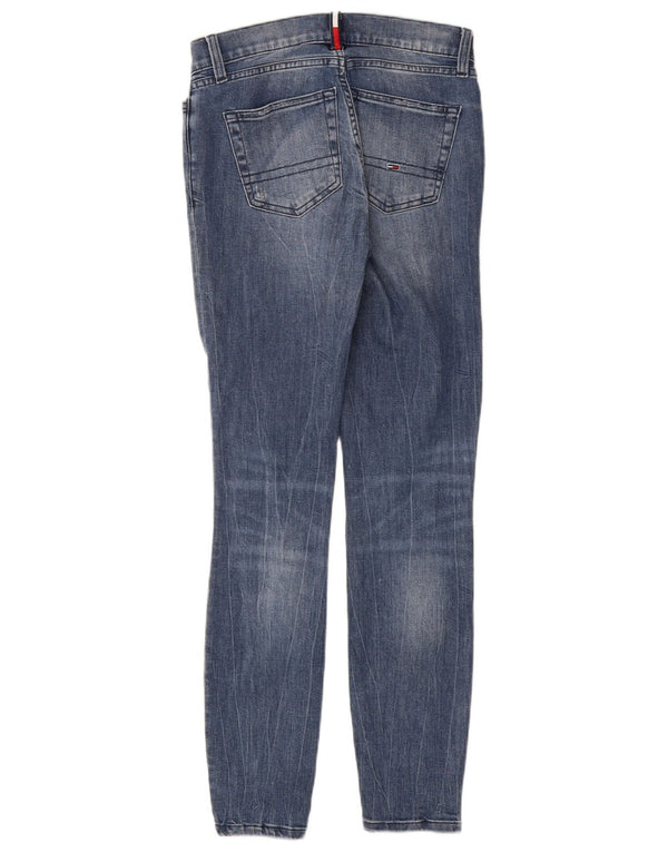 Jeans skinny de cintura alta feminino Tommy Hilfiger EUA 10 grande W26 L29 azul
