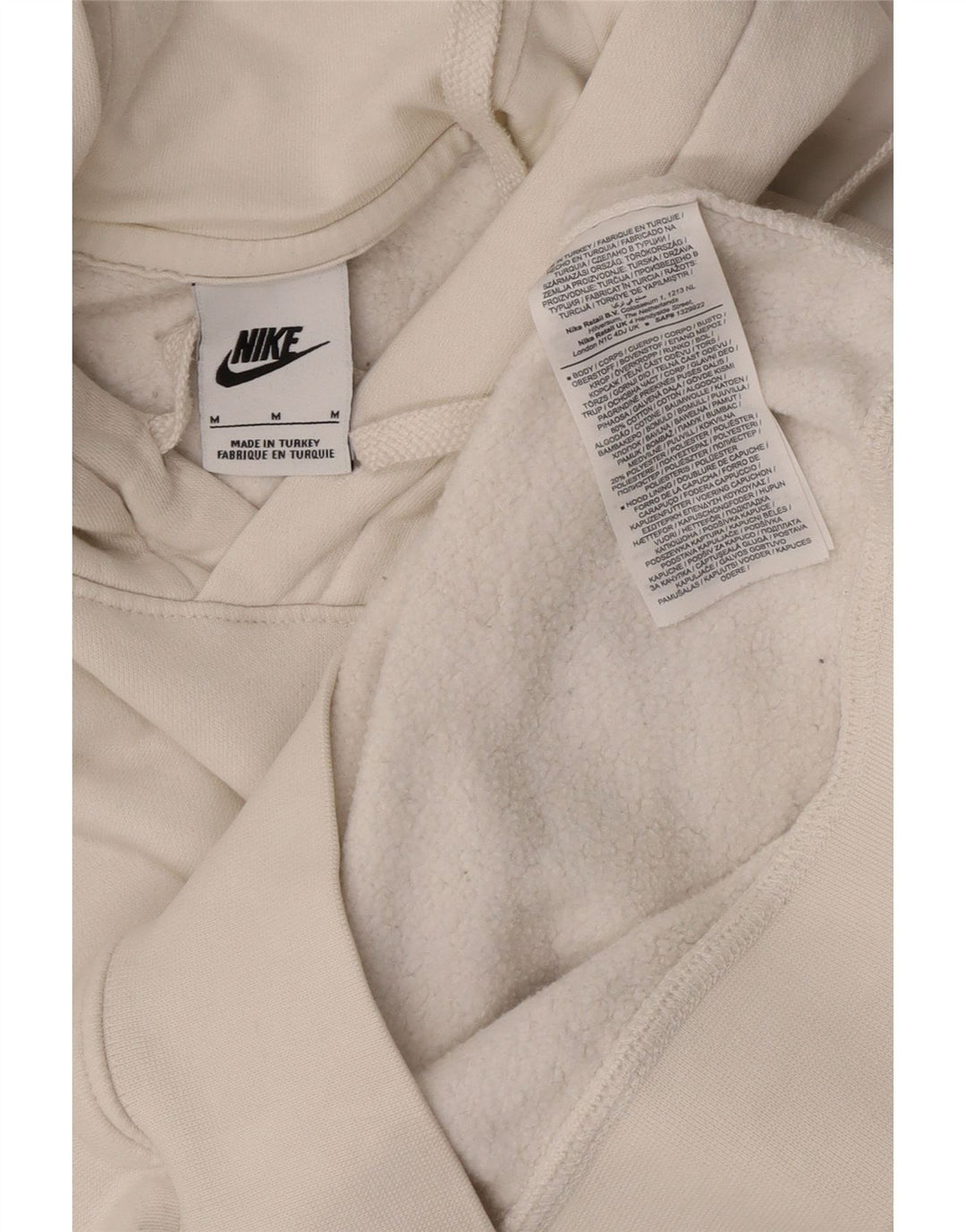 Nike Mens Hoodie Jumper Médio Algodão Branco