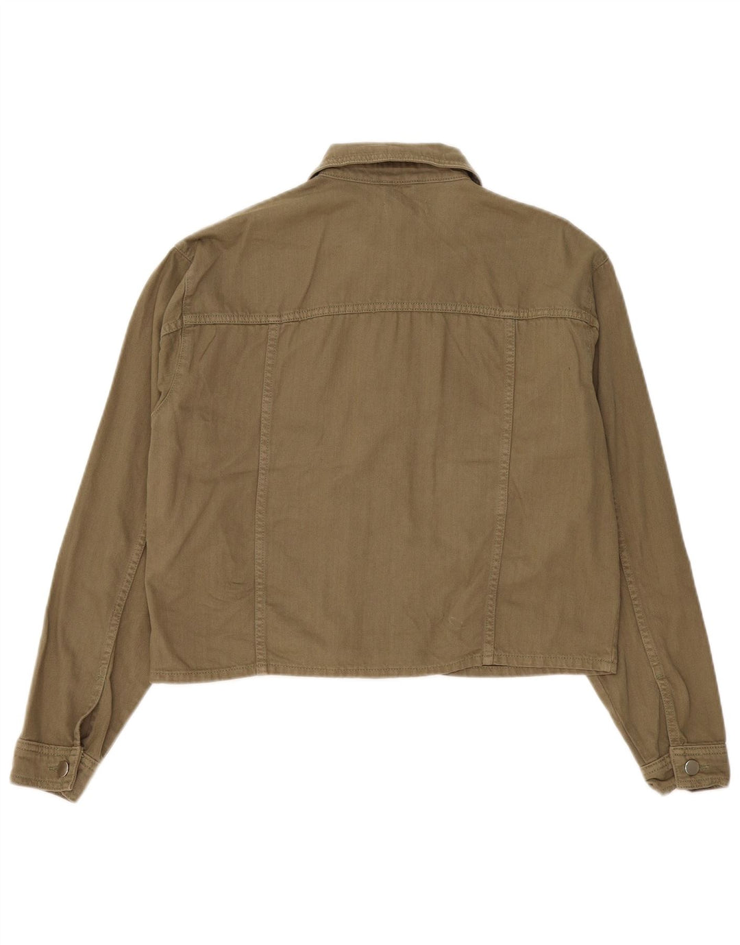 Jaqueta bomber feminina superdimensionada Topshop Reino Unido 14 algodão cáqui médio