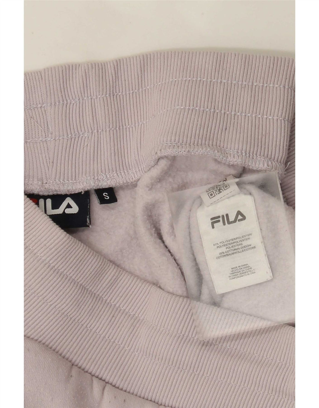 Calça de treino feminina Fila Joggers UK 10 pequeno poliéster branco