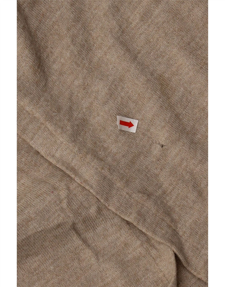 Suéter cardigã aberto feminino EDDIE BAUER Reino Unido 6 XS bege acrílico