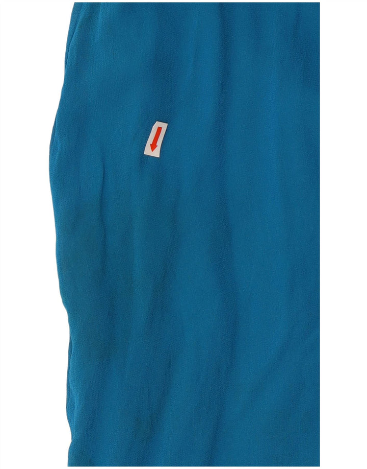 Stefanel vestido feminino oversized com ombros de fora evasê US 8 azul médio