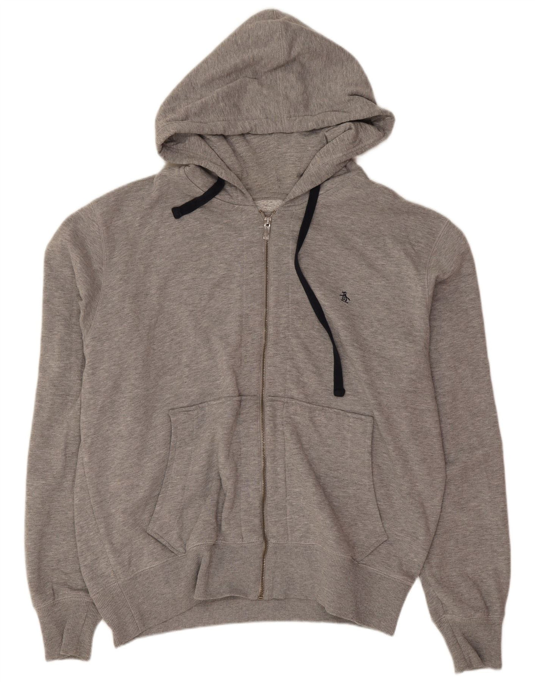 Suéter masculino Penguin com capuz e zíper 2XL poliéster cinza