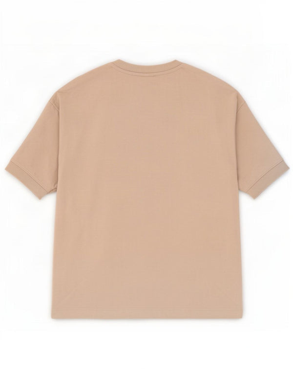 Camiseta masculina Zara Top médio algodão bege