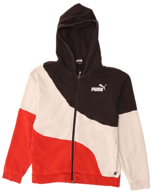 Suéter Puma Boys Zip com capuz 13-14 anos Multicolorido Colourblock Algodão