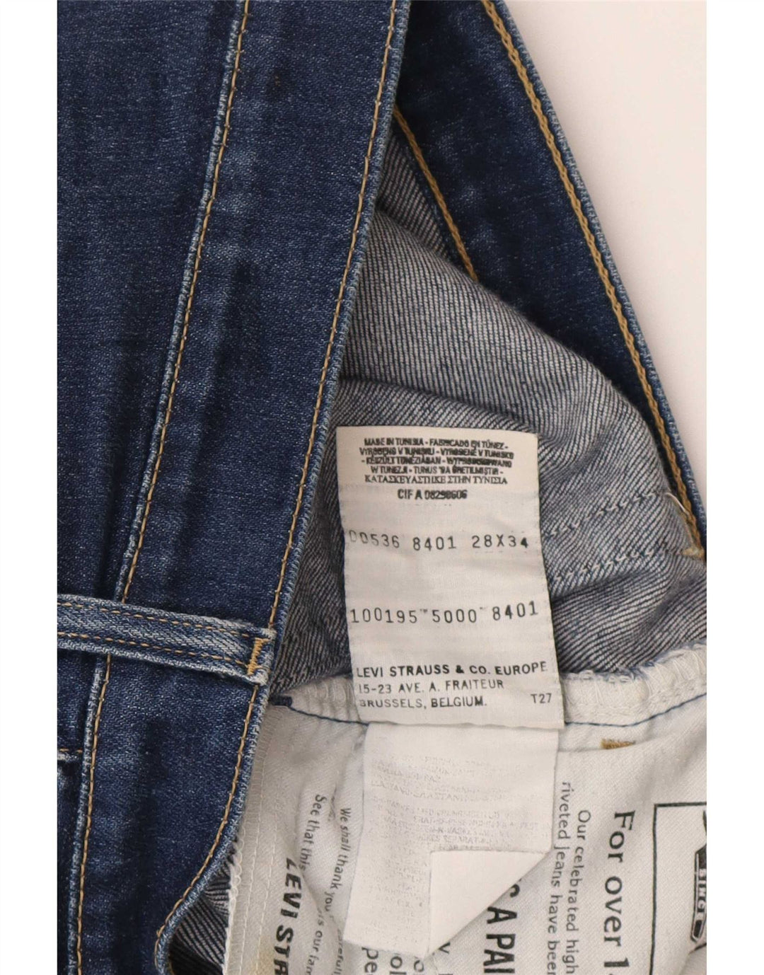 Jeans slim feminino Levi's W28 L34 algodão azul marinho