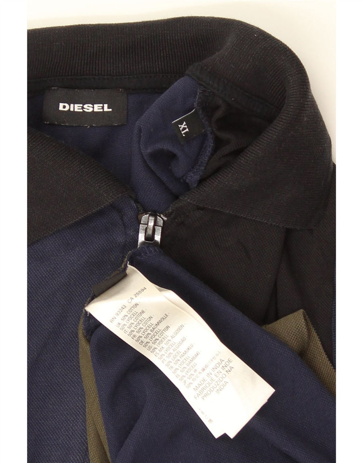 Camisa polo masculina Diesel XL colorido colorblock algodão