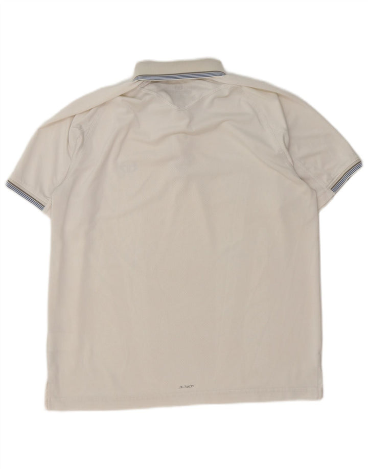 Camisa pólo masculina Sergio Tacchini XL poliéster branco