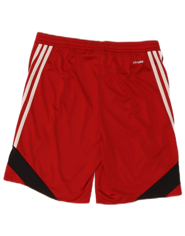 Adidas Meninos Climalite Sport Shorts 13-14 Anos XL Vermelho Colorblock Poliéster