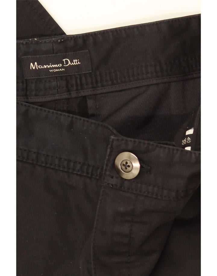 Calça Chino Reta Feminina Massimo Dutti EU 40 Médio W30 L30 Preto