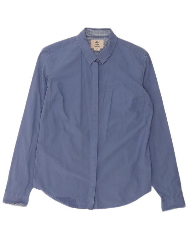 Camisa Slim Fit Feminina Timberland UK 14 Grande Azul