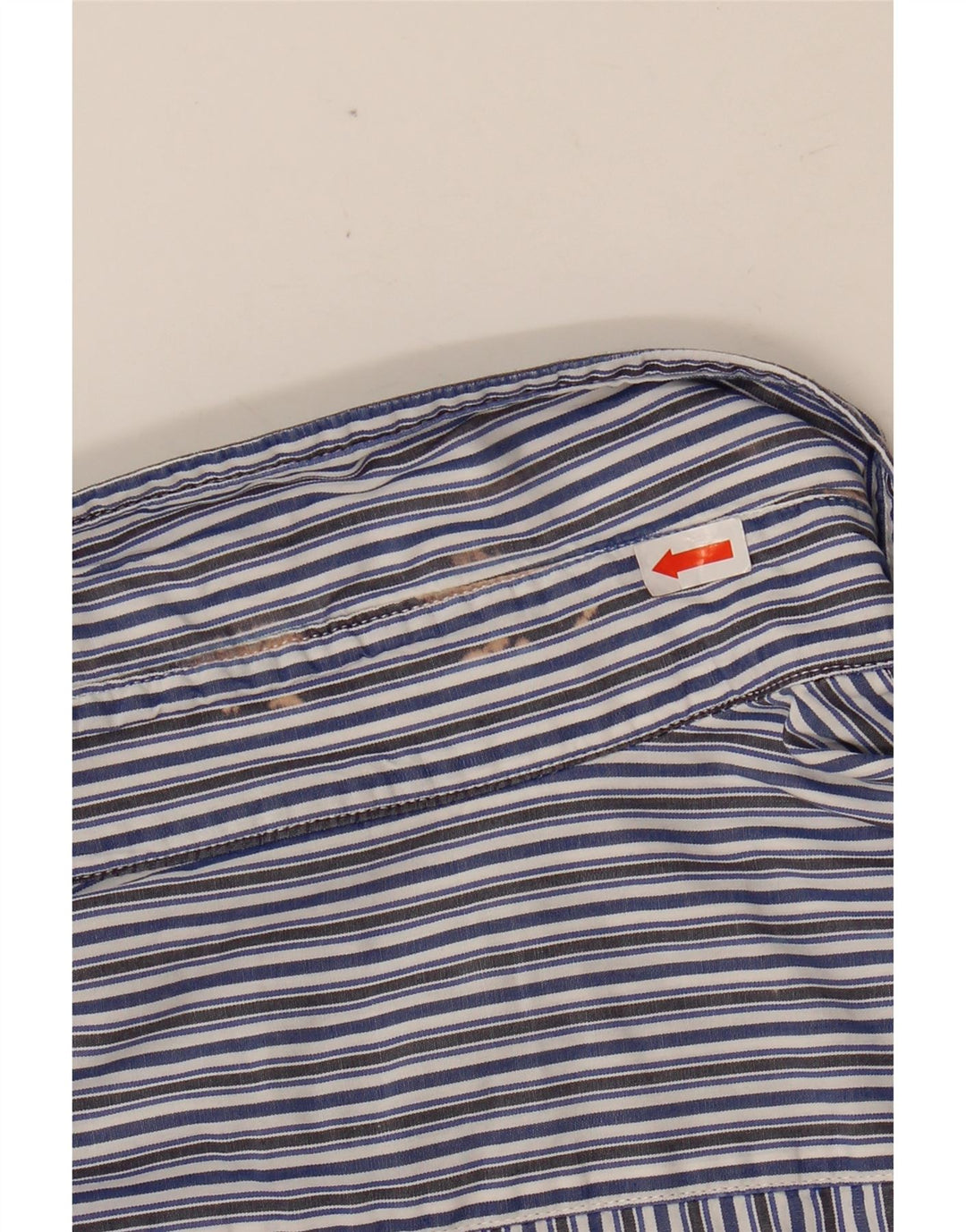 MARLBORO CLASSICS Camisa masculina robusta e refinada de algodão listrado azul médio