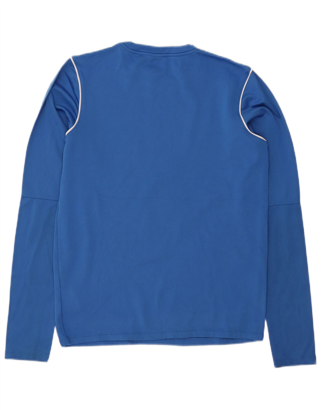 NIKE Masculino Dri Fit Top Manga Longa Pequeno Azul Poliéster