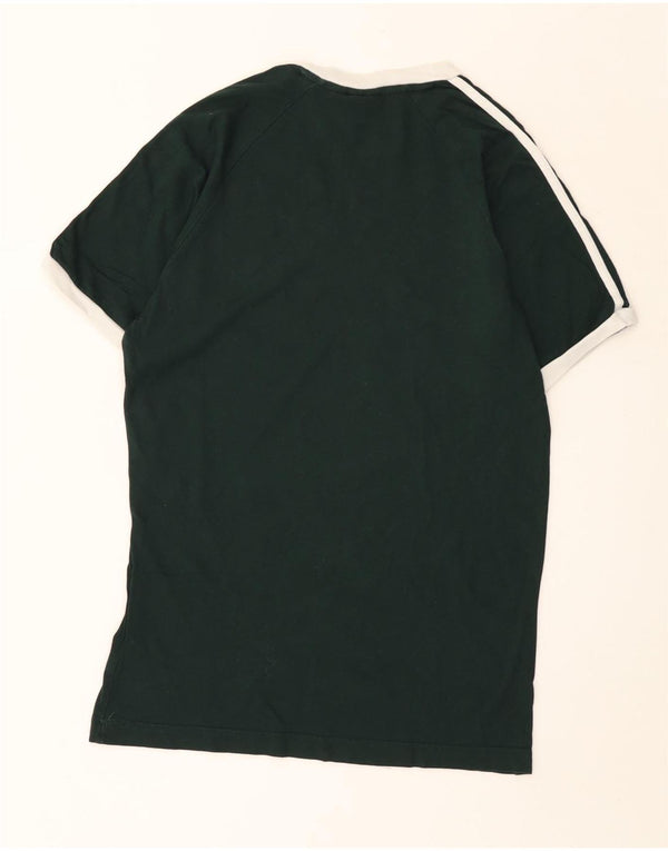 Adidas Mens Graphic T-Shirt Top Médio Algodão Verde