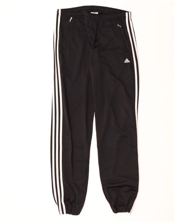 Calça de treino masculina Adidas Joggers UK 38/40 poliéster preto médio