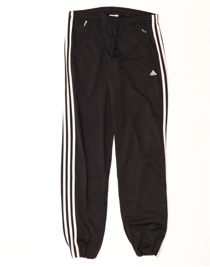 Calça de treino masculina Adidas Joggers UK 38/40 poliéster preto médio