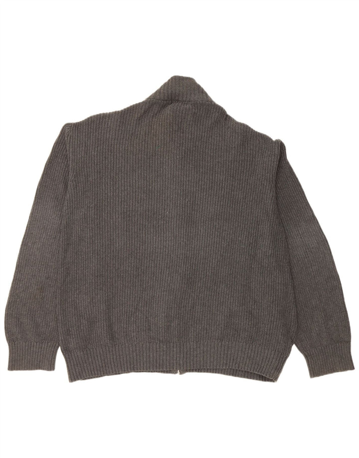 Suéter masculino Marks & Spencer Blue Harbor Cardigan 2XL algodão cinza