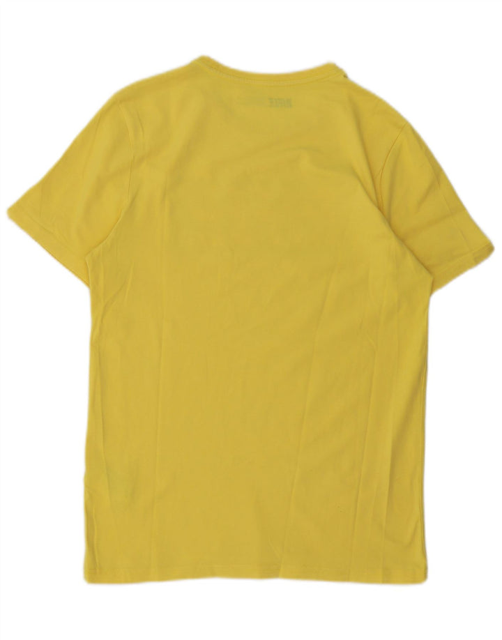 Camiseta masculina Rifle com estampa gráfica de algodão amarelo médio