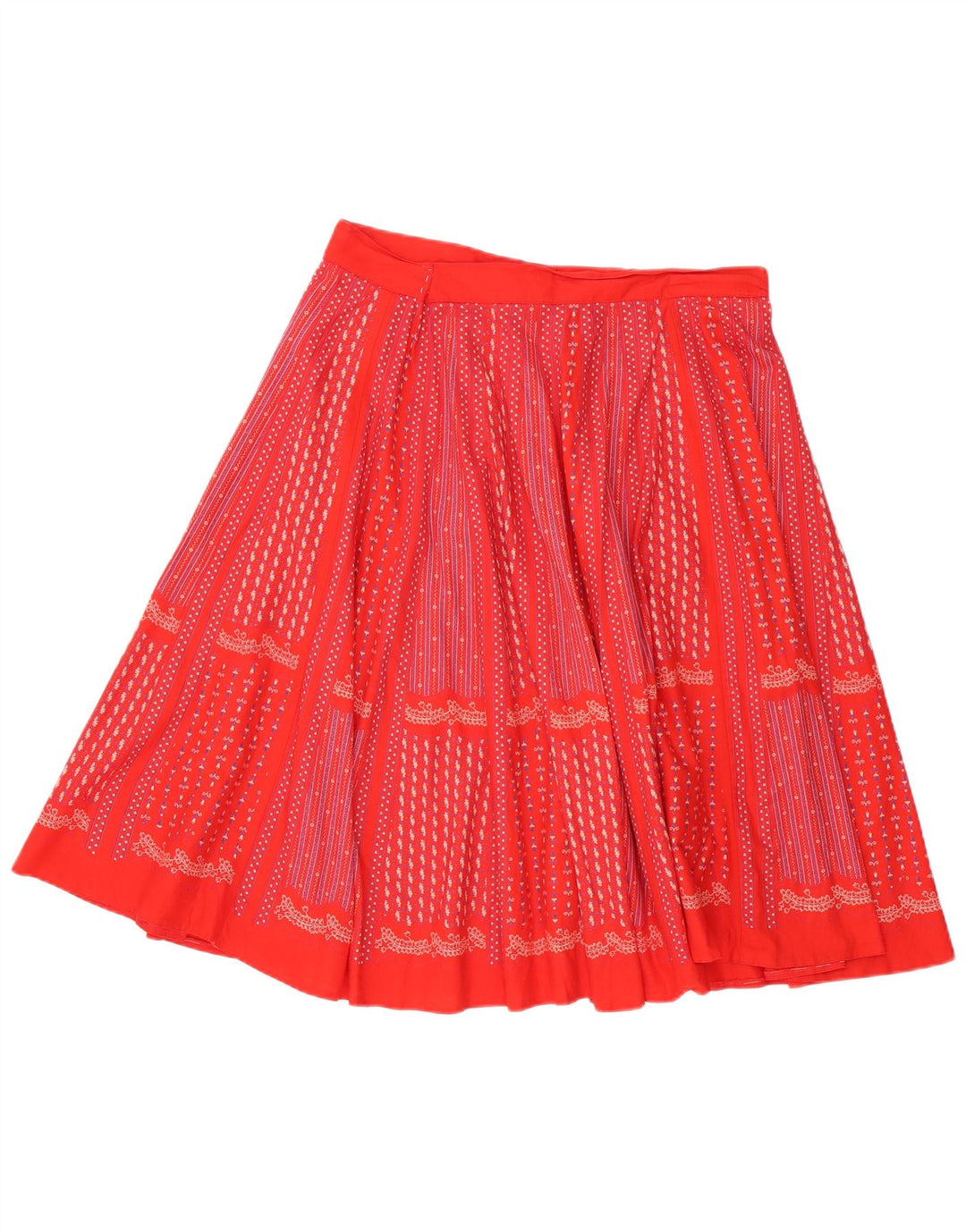 C&A Saia feminina plissada linha A W34 grande algodão vermelho