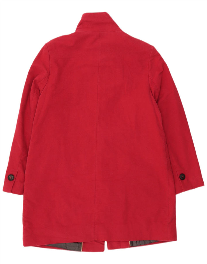 Sobretudo feminino WS UK 12 algodão vermelho médio