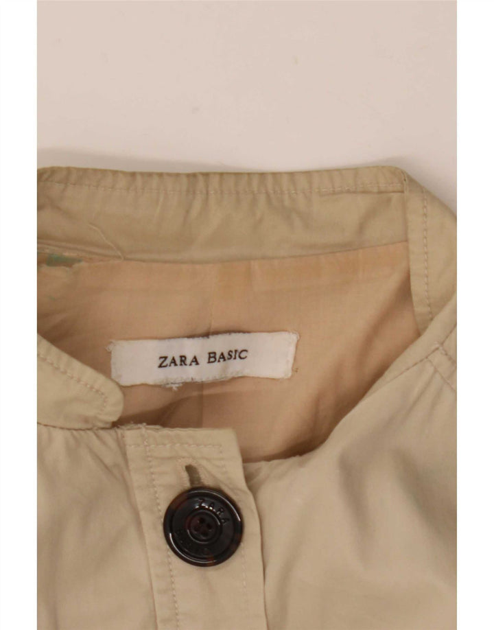 Jaqueta utilitária feminina Zara UK 14 médio bege