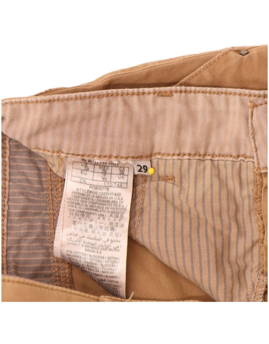 Mini saia feminina Guess W29 algodão bege médio