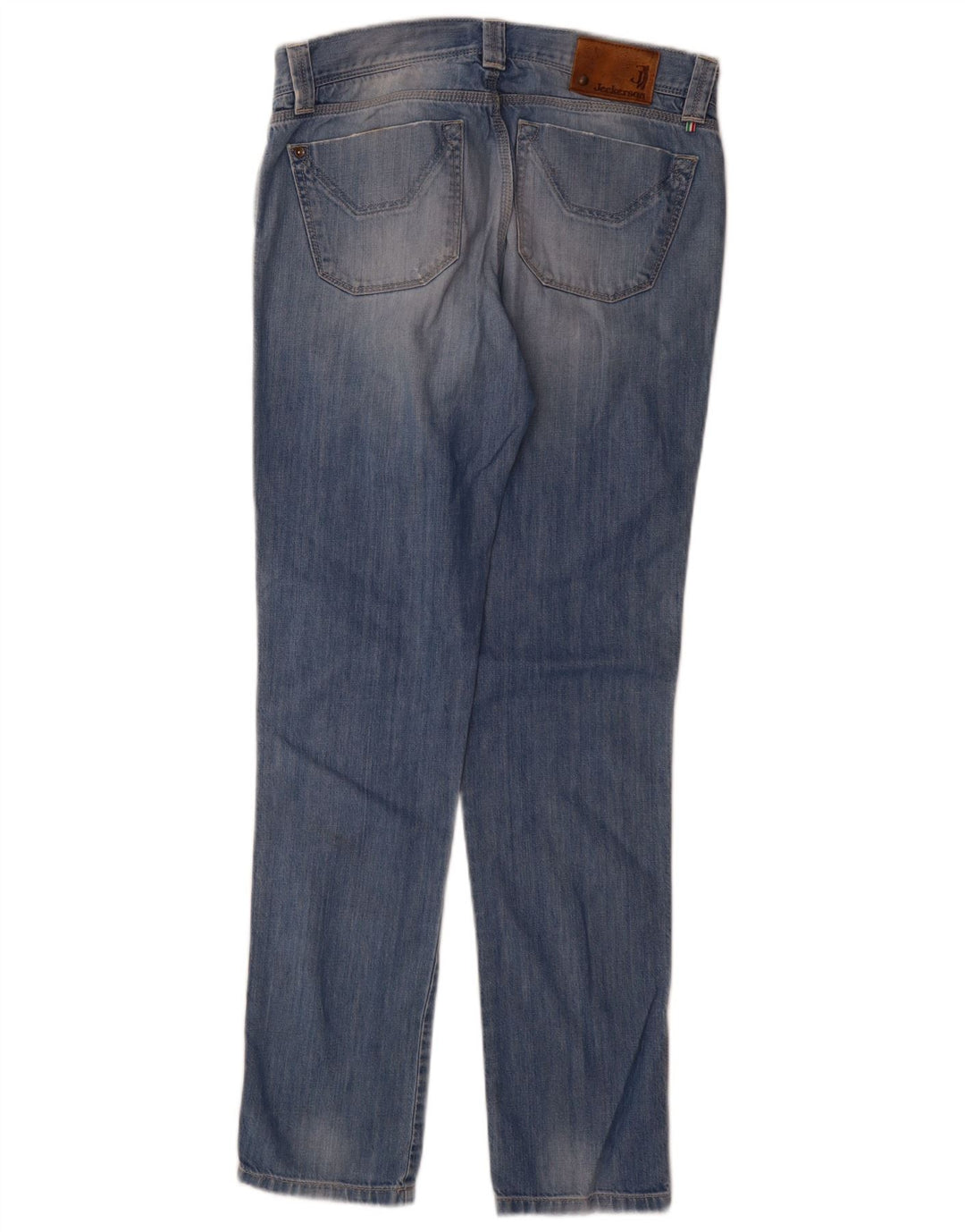 Calça jeans feminina Jeckerson W31 L33 azul algodão