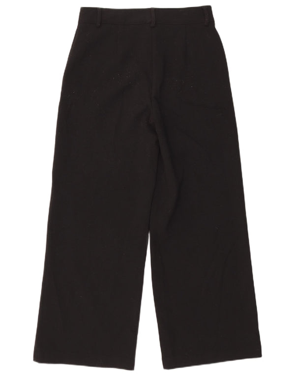 Calça casual feminina de cintura alta Marks & Spencer Reino Unido 10 pequena W27 L28 preta