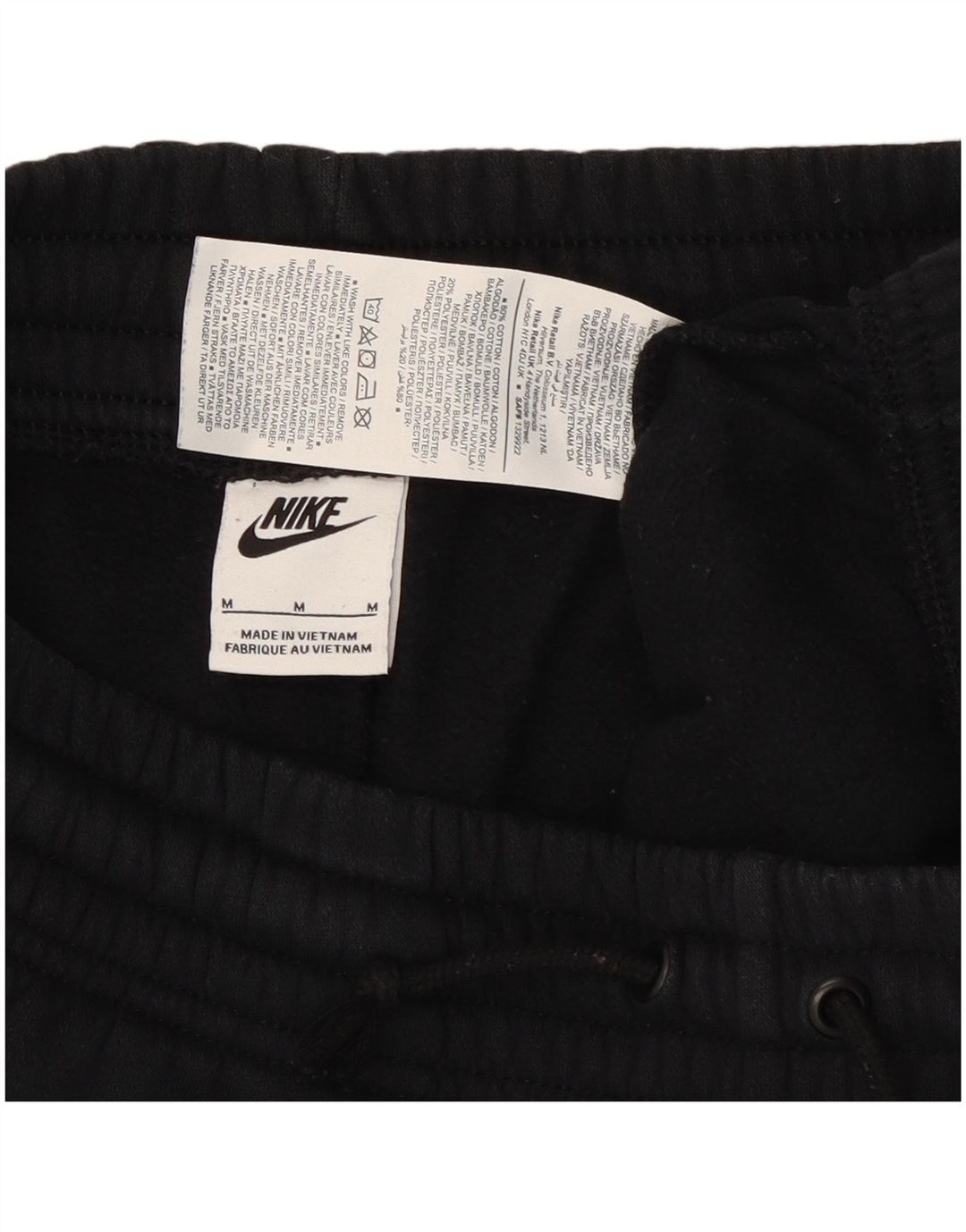 Nike Mens Treino Calças Joggers Médio Algodão Preto