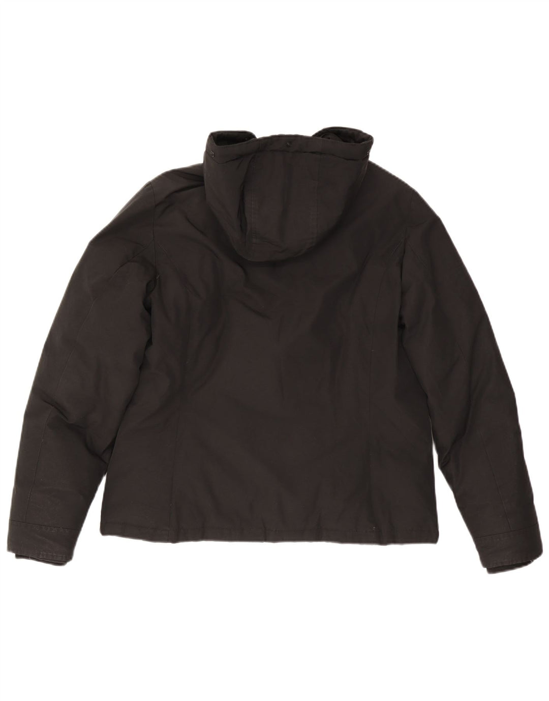 Jaqueta feminina acolchoada com capuz e capuz Woolrich UK 18 XL algodão preto