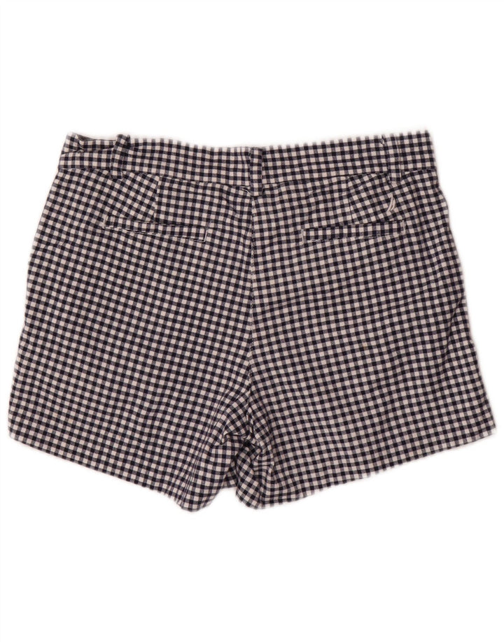 NAUTICA Shorts Chino Feminino US 6 Médio W32 Azul Marinho Algodão Gingham