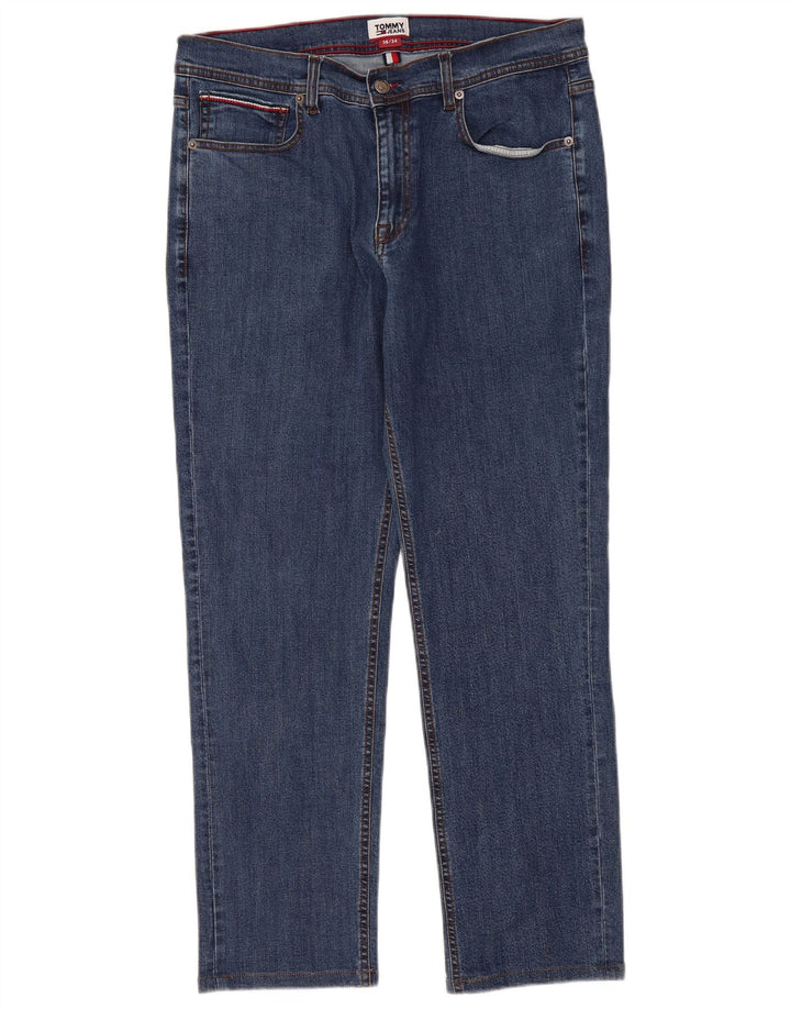 Jeans retos femininos Tommy Hilfiger W36 L28 algodão azul