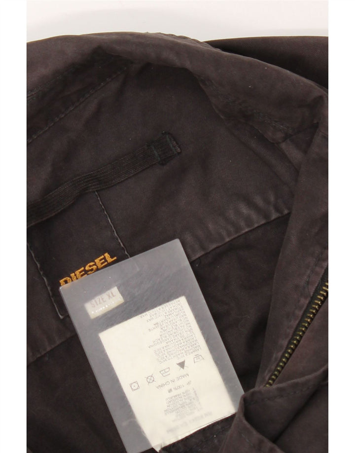 Jaqueta utilitária feminina Diesel UK 18 XL algodão preto