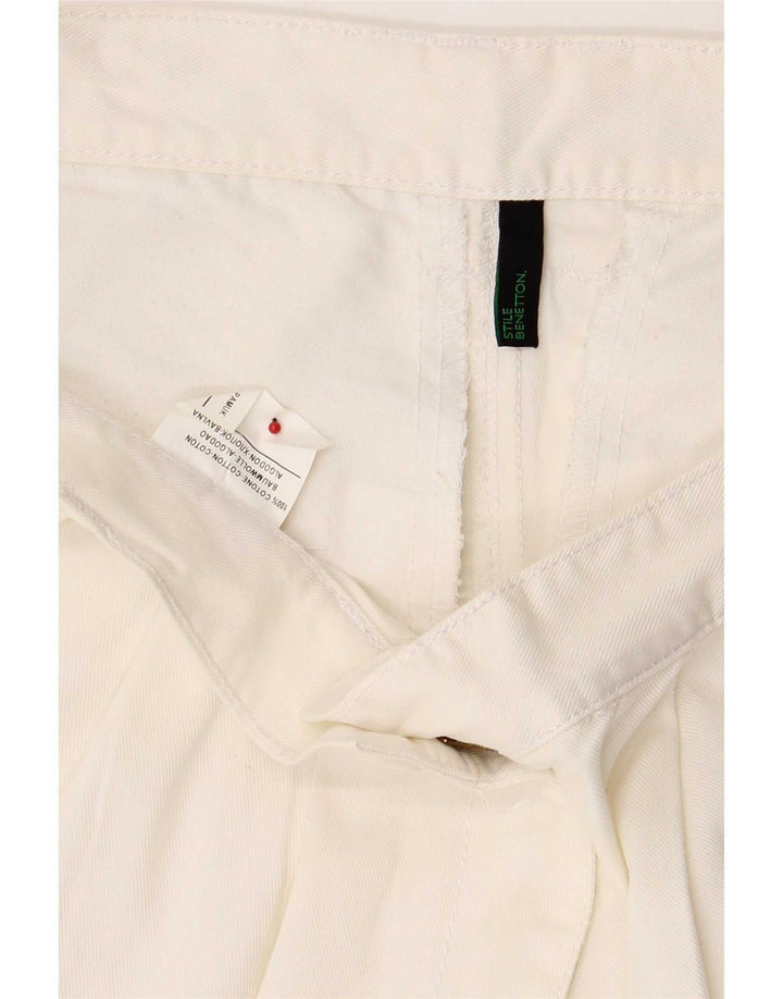 Shorts Chino Feminino Pegged Benetton W30 Médio Algodão Branco