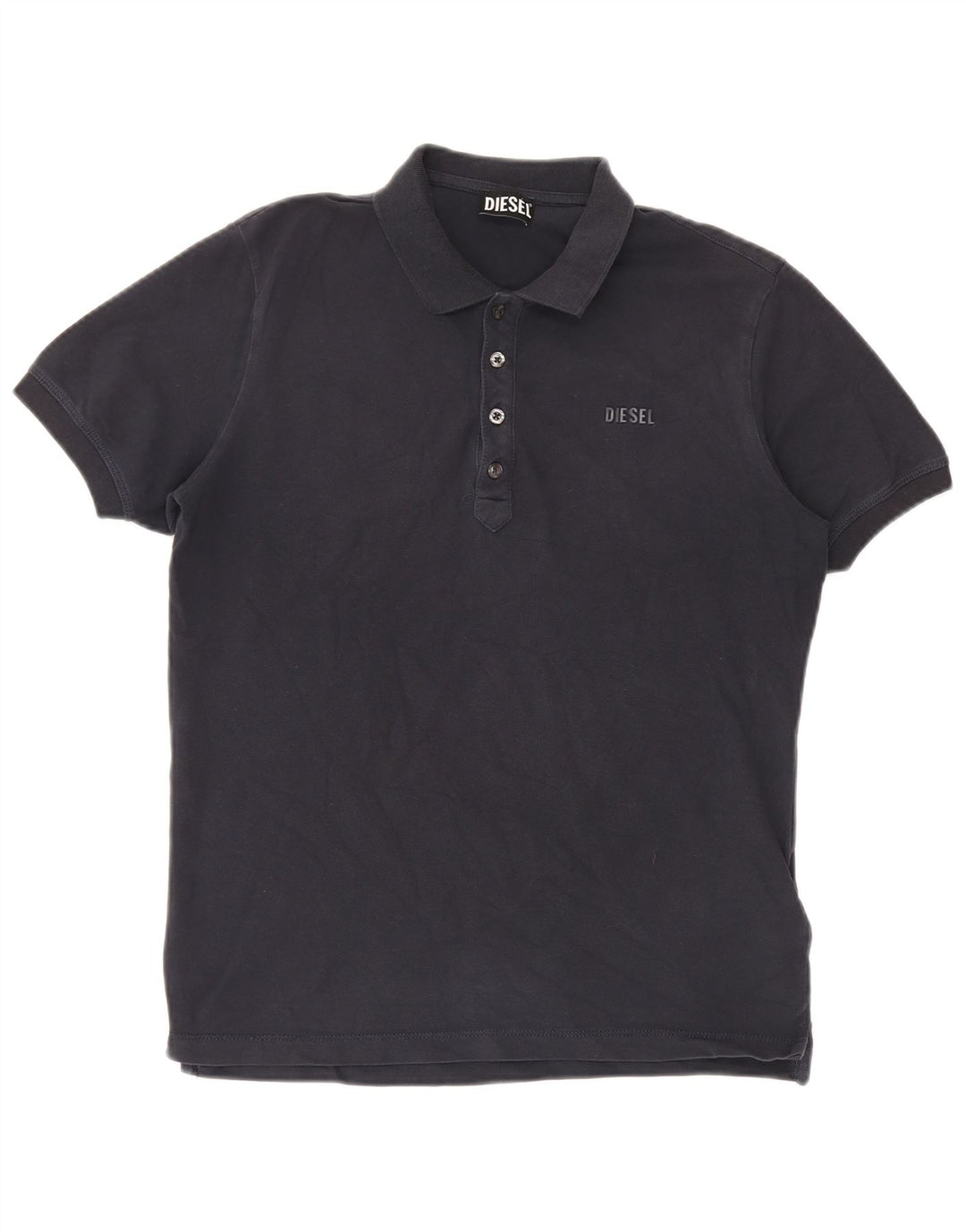 Camisa polo masculina Diesel médio algodão azul marinho