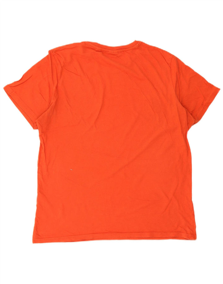 Camiseta masculina JACK & JONES Top XL algodão laranja