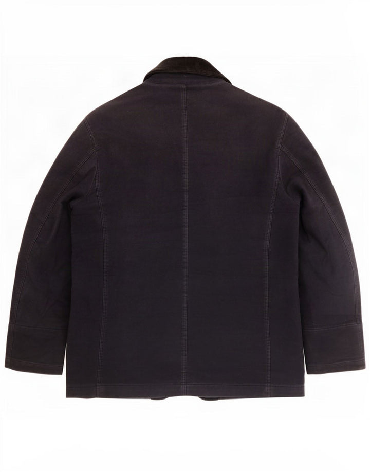 Jaqueta corta-vento masculina Fay com 3 botões Reino Unido 40 grande algodão azul marinho