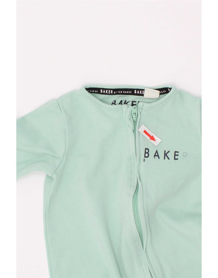 Macacão estampado de manga comprida Ted Baker para bebês meninos 3-6 meses turquesa