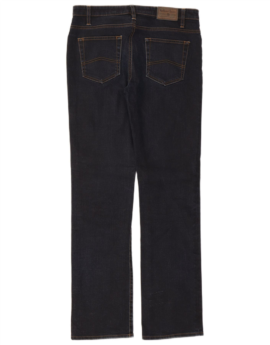 Jeans retos femininos Marlboro Classics W33 L32 azul marinho algodão