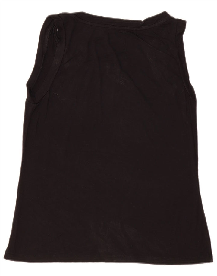 Liu Jo Womens Graphic Vest Top Reino Unido 12 Médio Preto