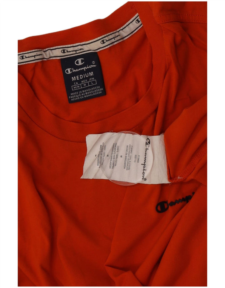 Camiseta masculina Champion de algodão laranja médio