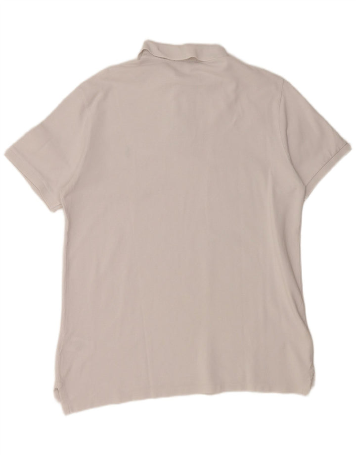 POLO RALPH LAUREN Camisa polo masculina personalizada slim fit grande algodão branco