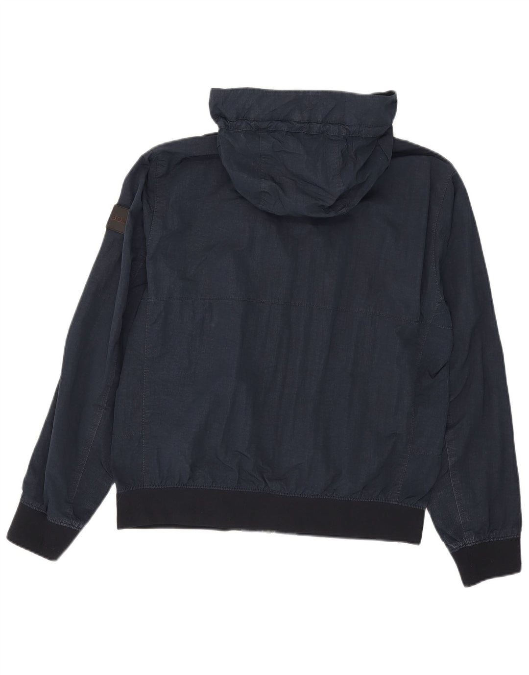 Jaqueta bomber masculina com capuz Hugo Boss EU 48 poliamida azul marinho médio