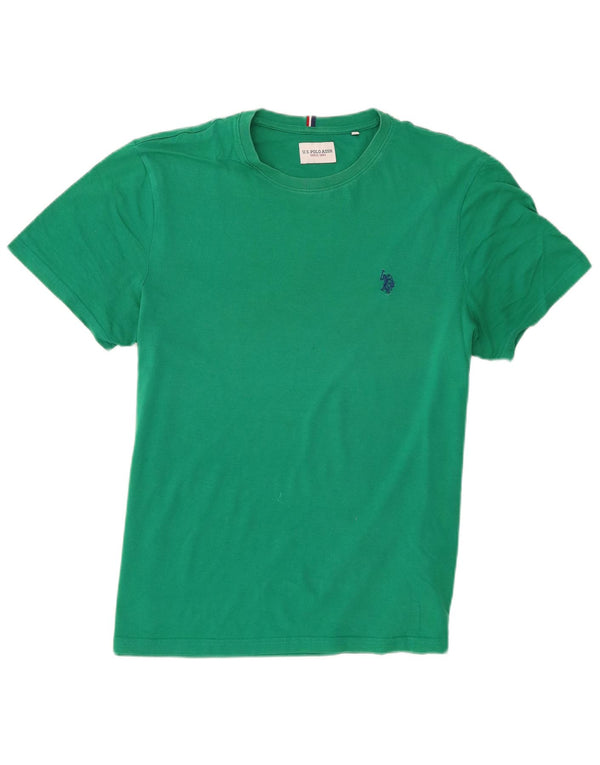 US Polo Assn. Camiseta Masculina Top Algodão Verde Médio