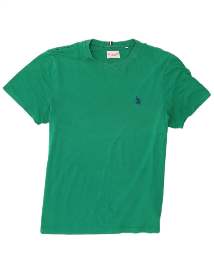 US Polo Assn. Camiseta Masculina Top Algodão Verde Médio