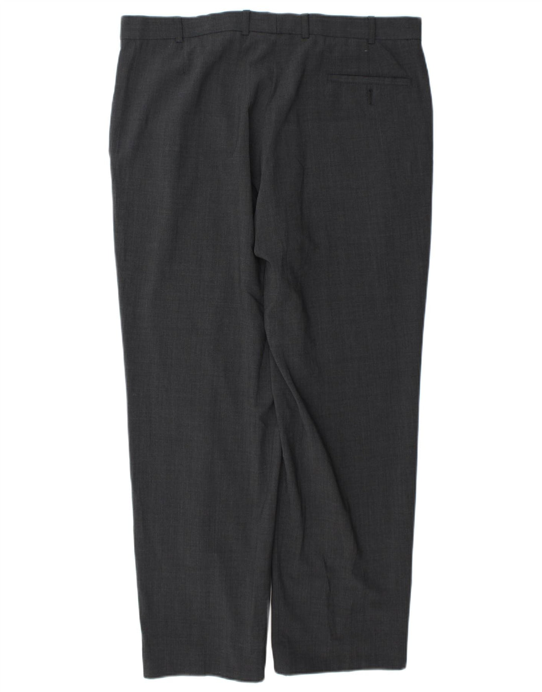 Calça masculina Marks & Spencer sob medida W38 L31 poliéster cinza