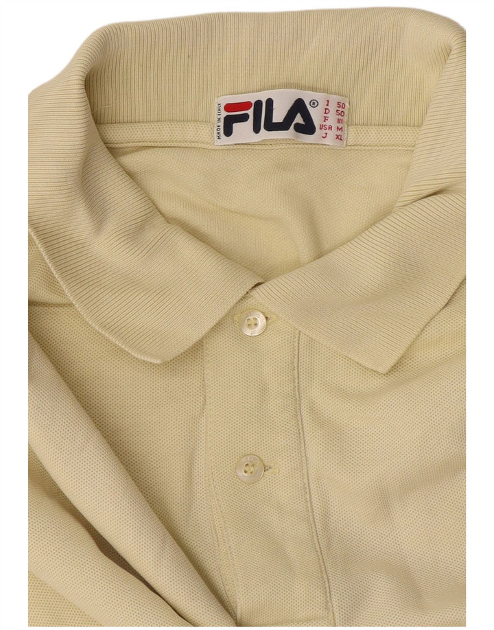 Camisa polo masculina Fila IT 50 grande amarelo